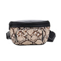 Large Capacity Modern Fashion Embossed Logo Stylish Crossbody Belt Bum Bag Python Pattern Women Ladies Fanny Pack Waterproof Waist Bag